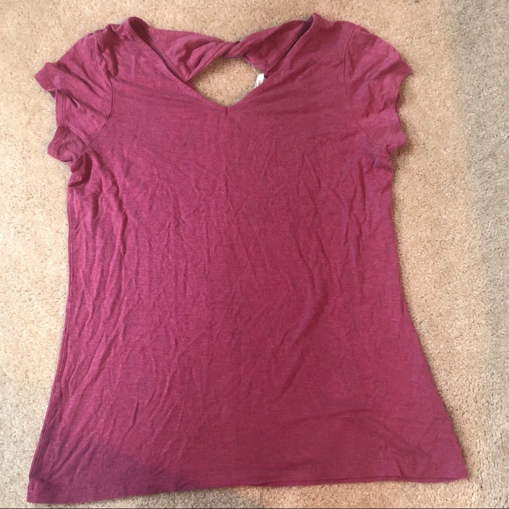 Pink Back Twisty Top